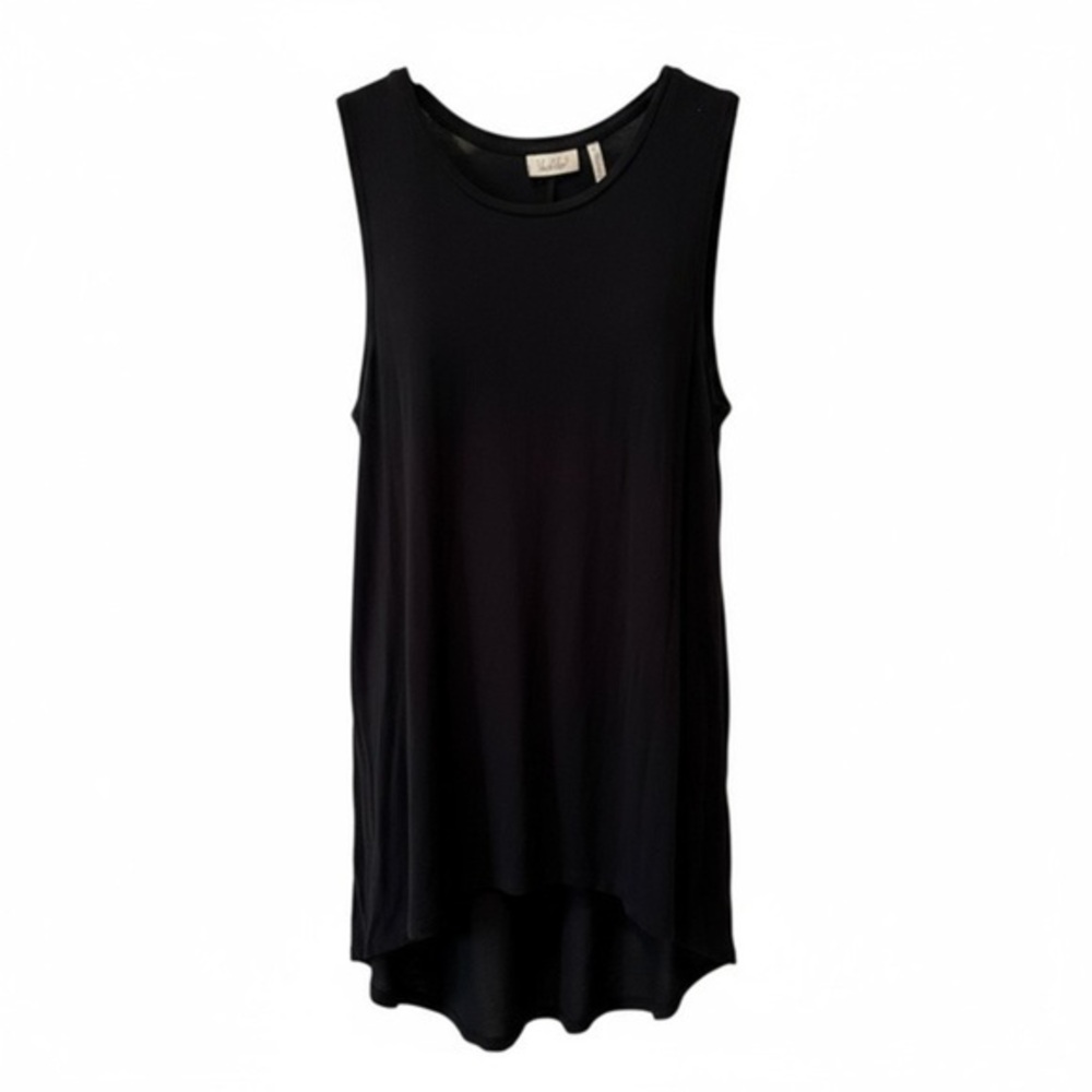 LOGO by Lori Goldstein Black Sleeveless Tunic